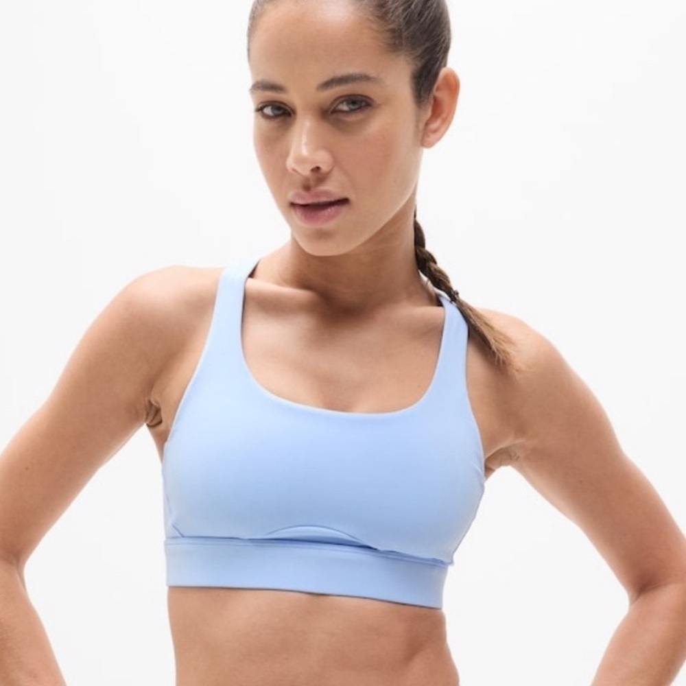 NWT Athleta Interval Blue Mist Bra Size XS Best for A-C Cups